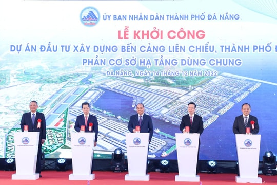 Chủ tịch nước dự Lễ khởi công xây dựng cảng Liên Chiểu, Đà Nẵng