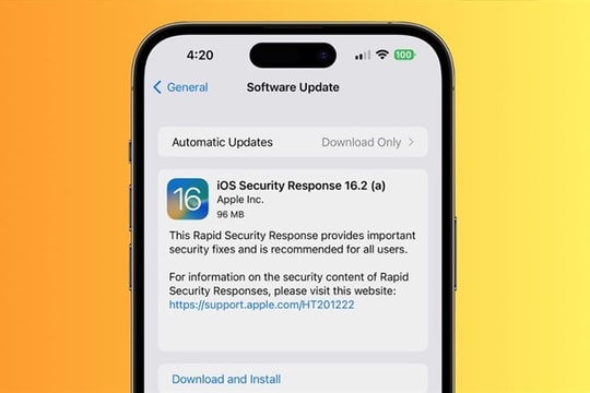 Apple vá 30 lỗ hổng bảo mật nghiêm trọng với iOS 16.2