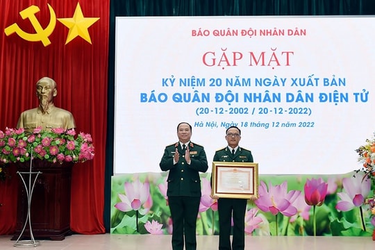 Báo Quân đội nhân dân điện tử kỷ niệm 20 năm ngày xuất bản số đầu tiên