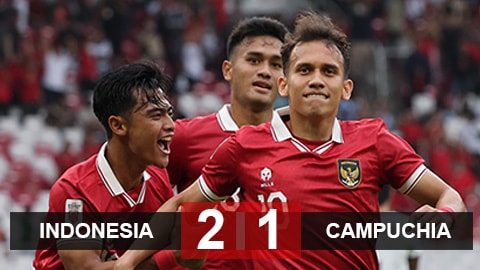 Kết quả Indonesia 2-1 Campuchia: Khởi đầu chưa như mong đợi