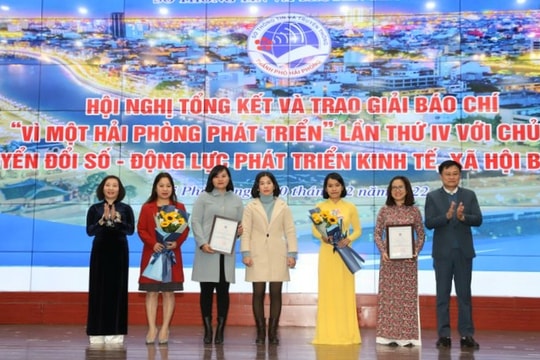 Hải Phòng: Trao giải cho 19 tác phẩm trong giải báo chí lần thứ IV