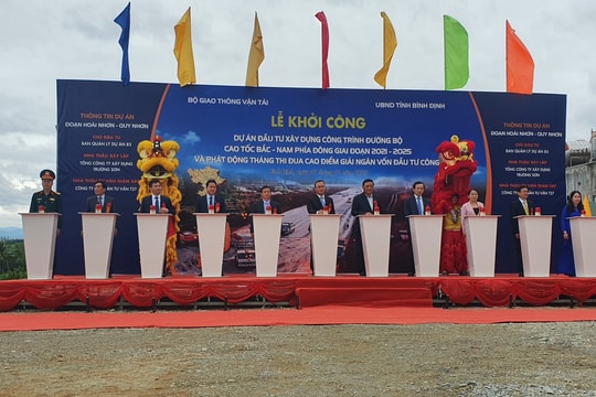 Khởi công dự án đường cao tốc đi qua tỉnh Bình Định hơn 12.400 tỷ đồng