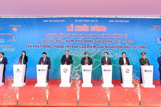 Thủ tướng phát lệnh khởi công đồng loạt 12 dự án cao tốc Bắc-Nam