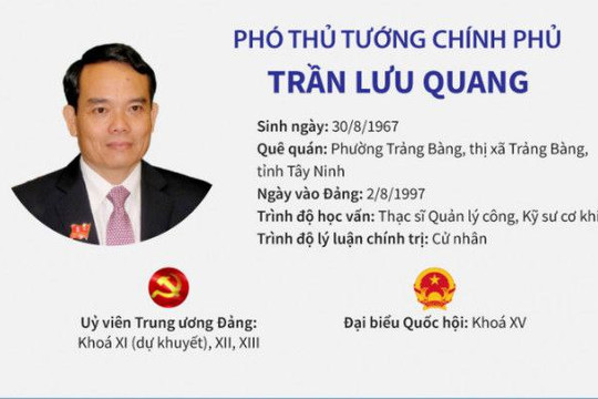 Infographics: Tiểu sử Phó Thủ tướng Chính phủ Trần Lưu Quang