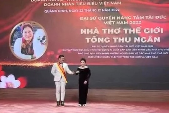 Công ty tổ chức vinh danh "nhà thơ thế giới" Tống Thu Ngân bị phạt 75 triệu đồng
