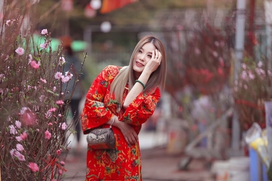 Người đẹp không tuổi Văn Minh Phương rực rỡ áo dài đón xuân