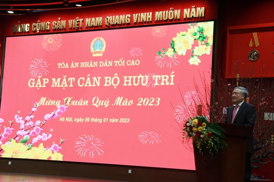 Lãnh đạo TANDTC gặp mặt, chúc Tết cán bộ hưu trí tại Hà Nội