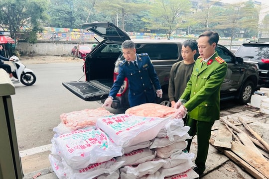 Hà Nội: Phát hiện 1 tấn nầm lợn hôi thối được mang đi tiêu thụ
