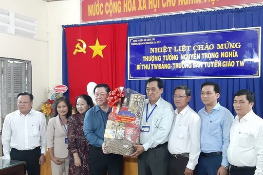 Trưởng Ban Tuyên giáo Trung ương thăm và chúc Tết tại tỉnh Tiền Giang