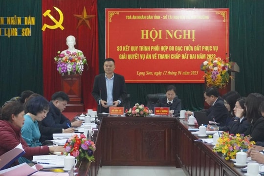 TAND tỉnh Lạng Sơn tổ chức Hội nghị sơ kết phối hợp đo đạc và giải quyết các vụ án về tranh chấp đất đai