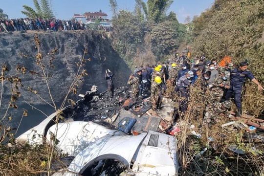 Rơi máy bay tại Nepal: Toàn bộ 72 người trên máy bay thiệt mạng