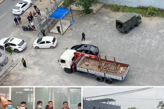 Công an đang khám xét 2 trung tâm đăng kiểm tại Thái Bình