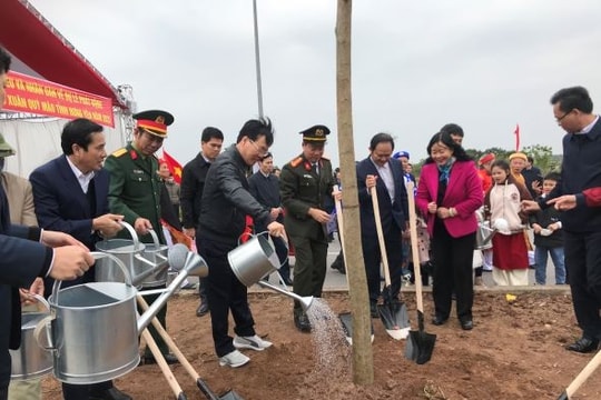 Đồng chí Võ Văn Thưởng dự Lễ phát động Tết trồng cây tại Hưng Yên
