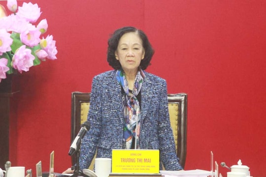 Trưởng Ban Tổ chức Trung ương Trương Thị Mai làm việc với Ban Thường vụ Tỉnh ủy Quảng Ninh