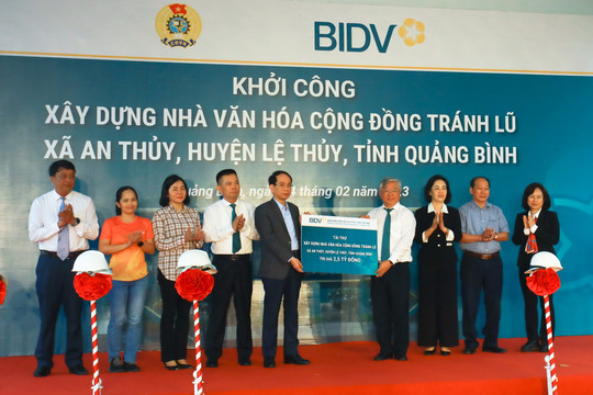 BIDV tặng nhà văn hoá cộng đồng tránh lũ tại Quảng Bình