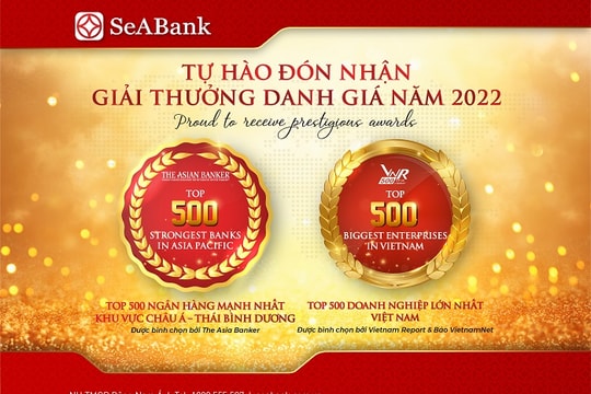 SeABank được vinh danh trong nhiều bảng xếp hạng uy tín tại Việt Nam và khu vực