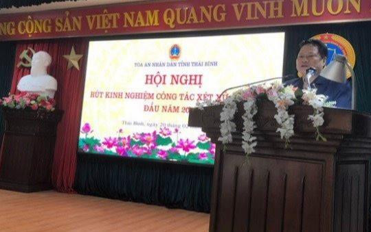 TAND tỉnh Thái Bình tổ chức hội nghị rút kinh nghiệm công tác xét xử
