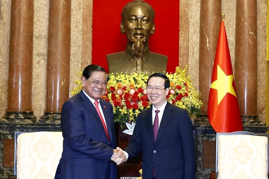 Chủ tịch nước Võ Văn Thưởng tiếp Phó Thủ tướng, Bộ trưởng Bộ Nội vụ Vương quốc Campuchia