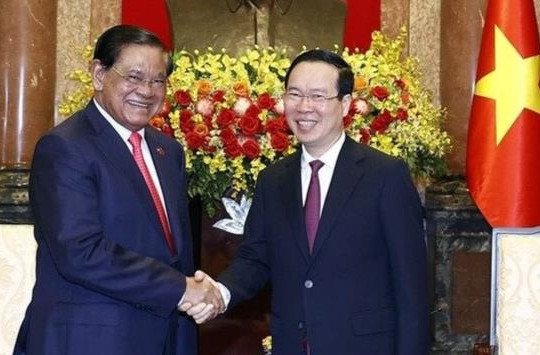 Chủ tịch nước Võ Văn Thưởng tiếp Phó Thủ tướng Campuchia Samdech Krolahom Sar