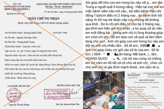 Giả mạo con dấu, giấy tờ bệnh viện để lừa tiền từ thiện