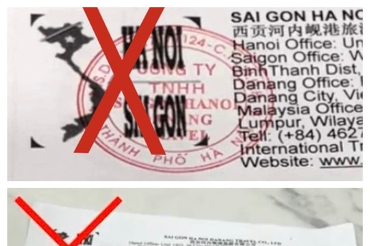 Công ty lữ hành quốc tế dùng logo sai bản đồ Việt Nam