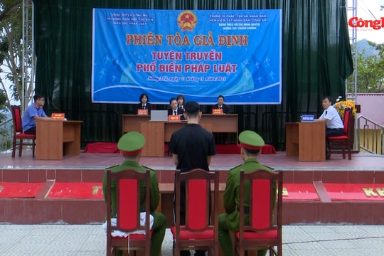 Huyện Sông Mã tổ chức phiên tòa giả định tuyên truyền, phổ biến giáo dục pháp luật