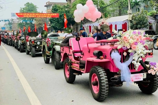 Xác minh đoàn xe Jeep tham gia rước dâu ở Thái Nguyên gây xôn xao mạng xã hội
