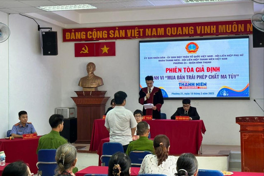 TAND quận Bình Thạnh tổ chức phiên tòa giả định vụ án mua bán trái phép chất ma túy