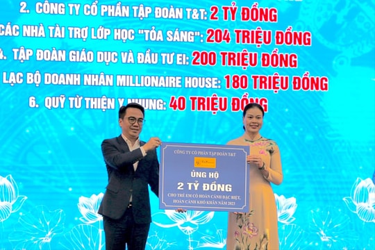 T&T Group ủng hộ 2 tỷ đồng hỗ trợ trẻ em có hoàn cảnh khó khăn