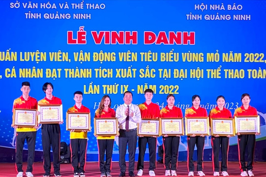 Quảng Ninh vinh danh các huấn luyện viên, vận động viên tiêu biểu năm 2022