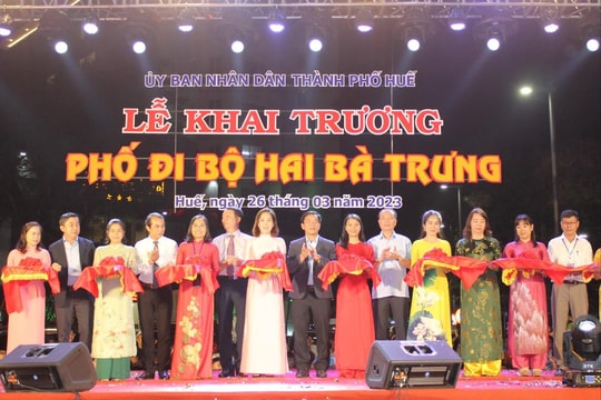 Khai trương phố đi bộ thứ 3 tại thành phố Huế