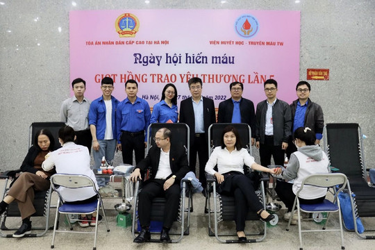 TAND cấp cao tại Hà Nội tổ chức “Ngày hội hiến máu - Giọt hồng trao yêu thương lần 5”