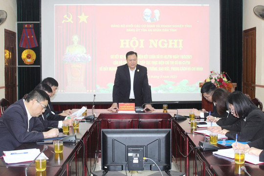 TAND tỉnh Sơn La: Sơ kết 2 năm thực hiện Kết luận số 01-CT/TW của Bộ Chính trị
