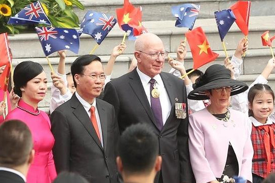 Chủ tịch nước Võ Văn Thưởng chủ trì lễ đón Toàn quyền Australia David Hurley