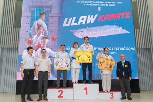 200 VĐV tranh tài giải vô địch Karate Đại học Luật TP.HCM mở rộng