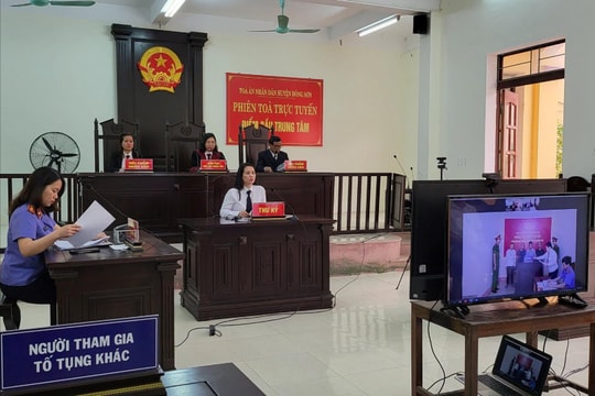 TAND huyện Đông Sơn xét xử trực tuyến 4 vụ án hình sự