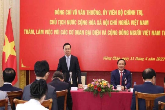 Những hoạt động trước khi rời Vientiane của Chủ tịch nước Võ Văn Thưởng
