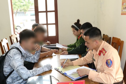 Hai nhóm thanh, thiếu niên lạng lách, đánh võng bị xử phạt qua camera