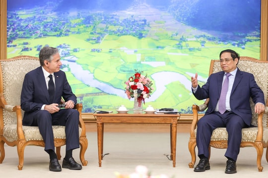 Thủ tướng Chính phủ Phạm Minh Chính tiếp Ngoại trưởng Hoa Kỳ Antony Blinken