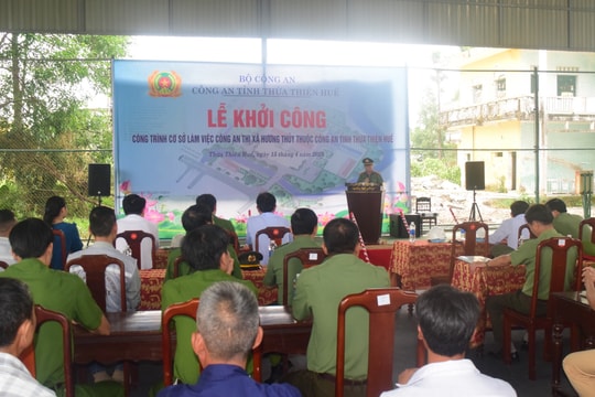 Lễ khởi công xây dựng trụ sở làm việc Công an thị xã Hương Thủy