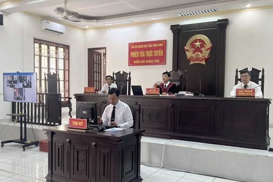TAND tỉnh Vĩnh Long tổ chức xét xử trực tuyến và rút kinh nghiệm vụ án hành chính