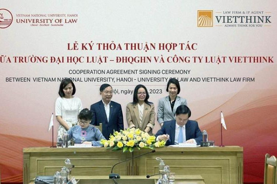 Trường ĐH Luật – ĐHQGHN ký thỏa thuận hợp tác với Công ty Luật Vietthink về đào tạo và sử dụng nhân lực