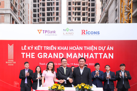 Novaland, TPBank và Ricons ký kết hợp tác triển khai hoàn thiện Dự án The Grand Manhattan