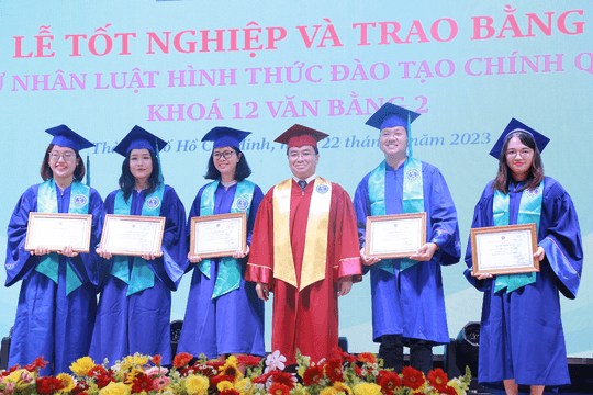 Trường Đại học Luật TP.HCM tổ chức Lễ bế giảng và trao bằng tốt nghiệp cử nhân Luật