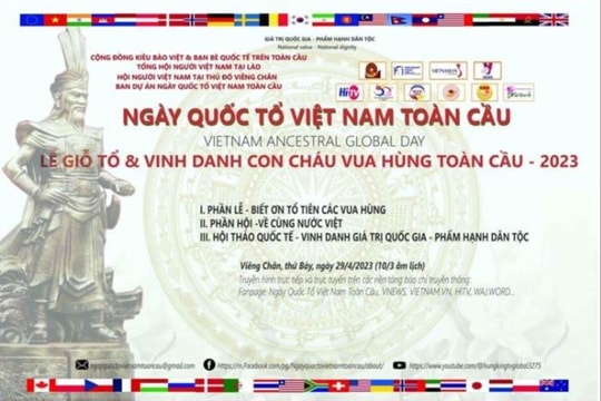 Ngày Quốc Tổ Việt Nam toàn cầu năm 2023 được tổ chức tại gần 20 quốc gia