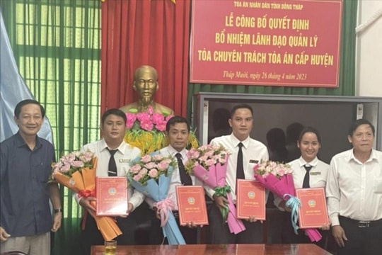 Bổ nhiệm lãnh đạo Tòa chuyên trách TAND huyện Tháp Mười