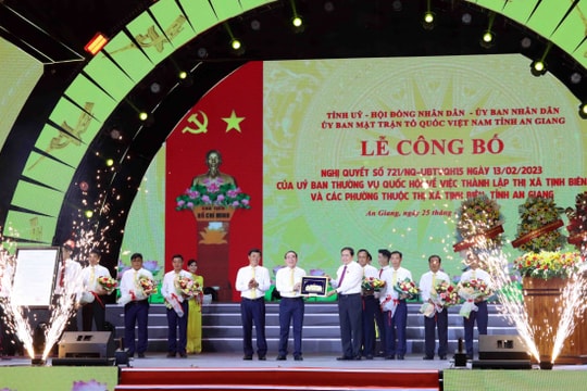 An Giang: Thành lập thị xã Tịnh Biên và các phường trực thuộc