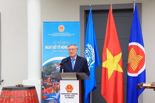 Chánh án Nguyễn Hòa Bình dự Lễ kỷ niệm ngày Giỗ Tổ Hùng Vương tại Geneva, Thụy Sỹ