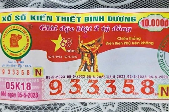 Xổ số Bình Dương in 12 triệu vé nhầm chiến thắng Điện Biên Phủ