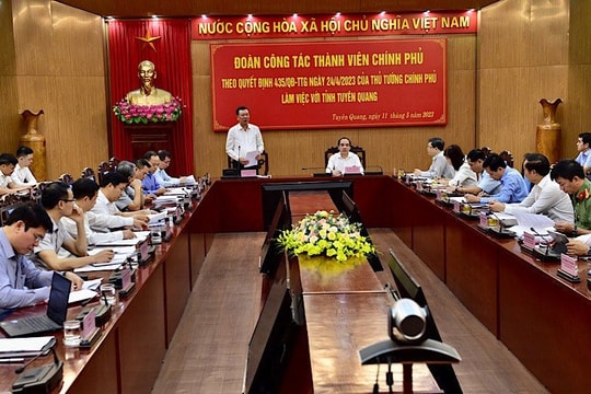 Tổng Thanh tra Chính phủ làm việc tại Tuyên Quang